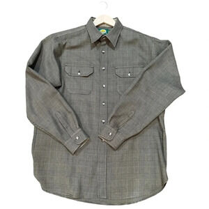 CABELAS Shirt Mens XLT Button Up Plaid Long Sleeve 100% Polyester